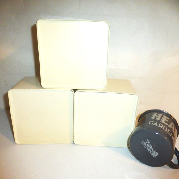 3 PLANTERS Garden Planter Gardener COFFEE MUG Steel Cup Garden Seeds Bulbs Plant - Picture 4 of 10